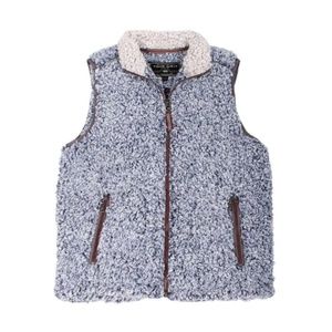 Frosty Tipped Double Up Vest in Purple by True Grit Small